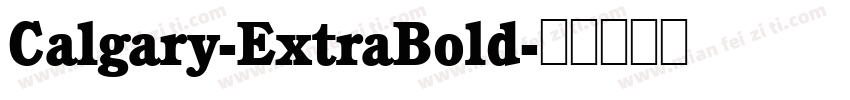Calgary-ExtraBold字体转换