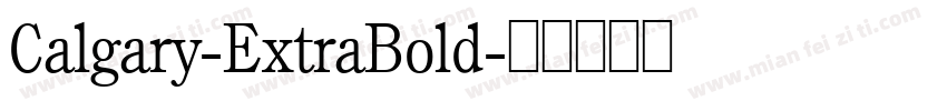 Calgary-ExtraBold字体转换