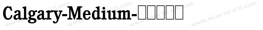 Calgary-Medium字体转换