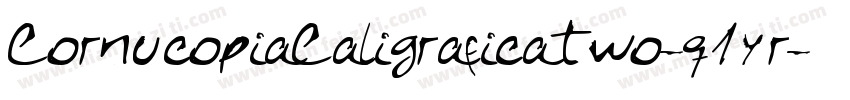 CornucopiaCaligraficaTwo-q1yr字体转换
