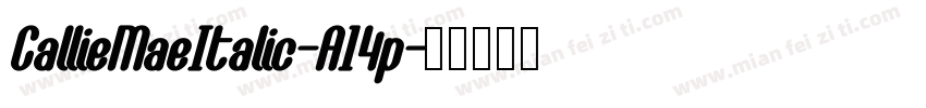 CallieMaeItalic-A14p字体转换