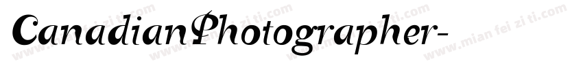 CanadianPhotographer字体转换