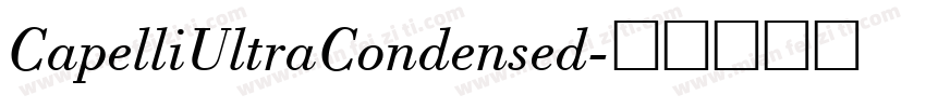 CapelliUltraCondensed字体转换
