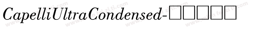 CapelliUltraCondensed字体转换