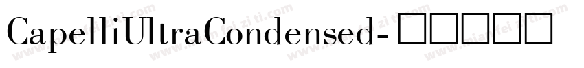 CapelliUltraCondensed字体转换