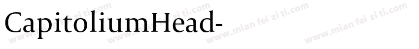 CapitoliumHead字体转换