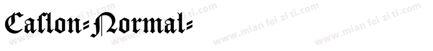 Caslon-Normal字体转换