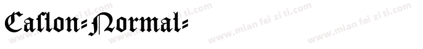 Caslon-Normal字体转换