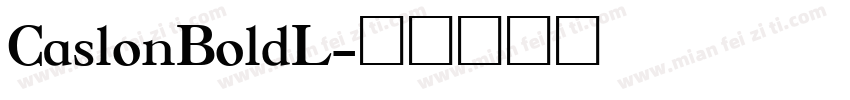 CaslonBoldL字体转换