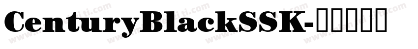 CenturyBlackSSK字体转换