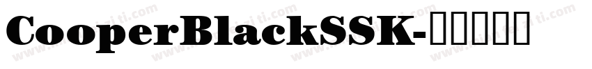 CooperBlackSSK字体转换