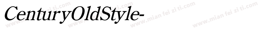 CenturyOldStyle字体转换