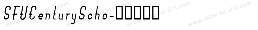 SFUCenturyScho字体转换