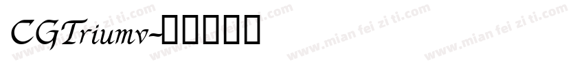 CGTriumv字体转换