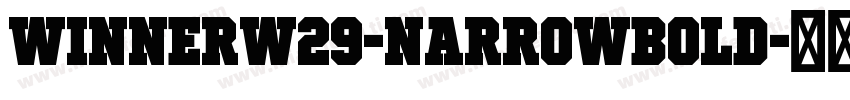 WinnerW29-NarrowBold字体转换