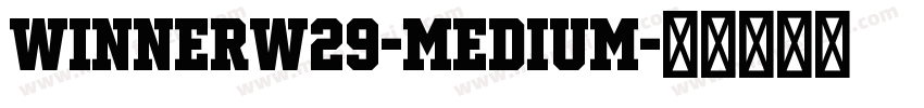 WinnerW29-Medium字体转换