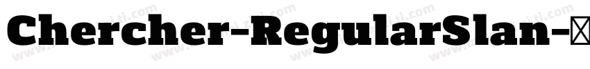 Chercher-RegularSlan字体转换