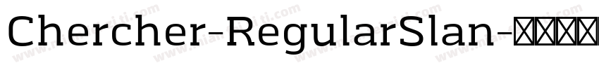 Chercher-RegularSlan字体转换