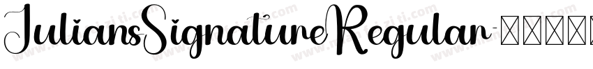 JuliansSignatureRegular字体转换