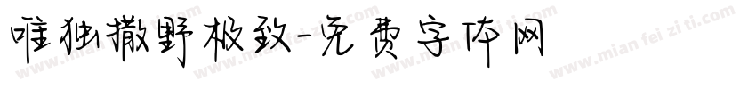 唯独撒野极致字体转换