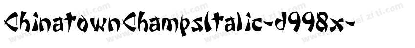 ChinatownChampsItalic-d998x字体转换