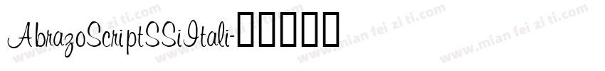 AbrazoScriptSSiItali字体转换