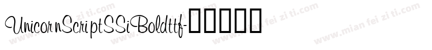 UnicornScriptSSiBoldttf字体转换