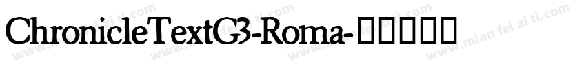 ChronicleTextG3-Roma字体转换
