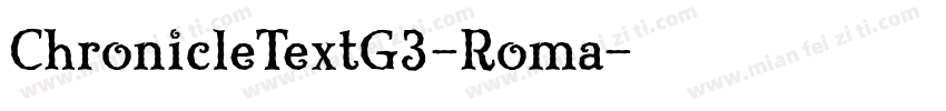 ChronicleTextG3-Roma字体转换