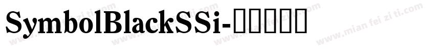 SymbolBlackSSi字体转换