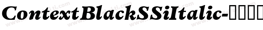 ContextBlackSSiItalic字体转换