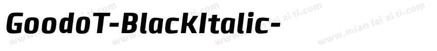 Good0T-BlackItalic字体转换