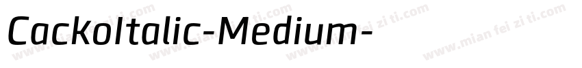 CackoItalic-Medium字体转换