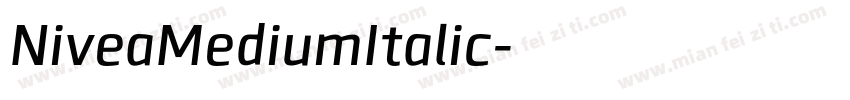 NiveaMediumItalic字体转换