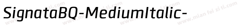 SignataBQ-MediumItalic字体转换