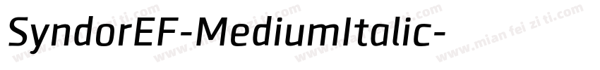 SyndorEF-MediumItalic字体转换