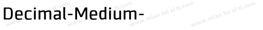 Decimal-Medium字体转换