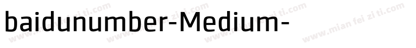 baidunumber-Medium字体转换