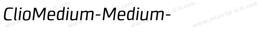ClioMedium-Medium字体转换
