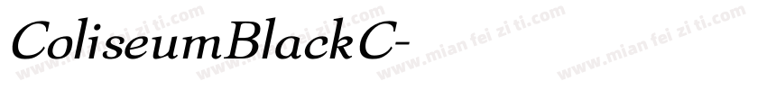 ColiseumBlackC字体转换