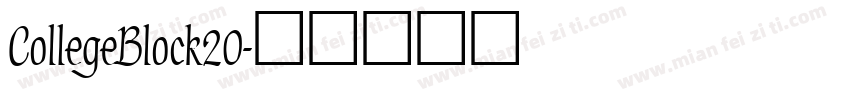 CollegeBlock20字体转换