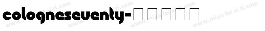 cologneseventy字体转换