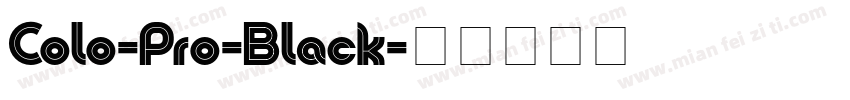 Colo-Pro-Black字体转换