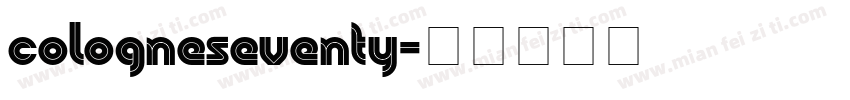 cologneseventy字体转换