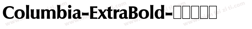 Columbia-ExtraBold字体转换