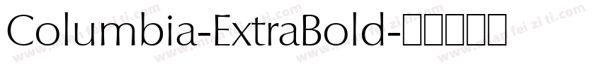 Columbia-ExtraBold字体转换