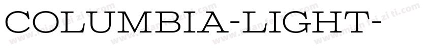 Columbia-Light字体转换