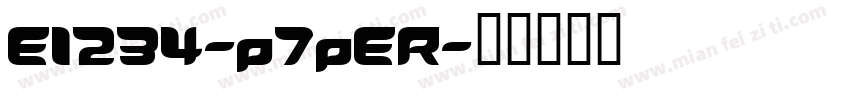 E1234-p7pER字体转换