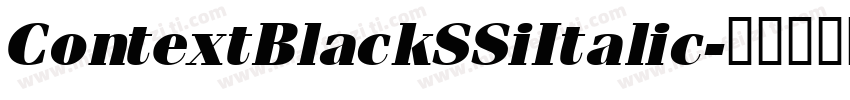 ContextBlackSSiItalic字体转换