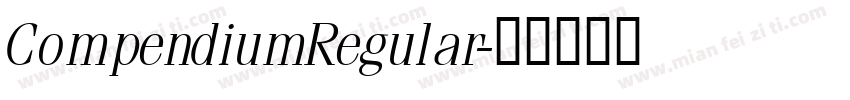 CompendiumRegular字体转换